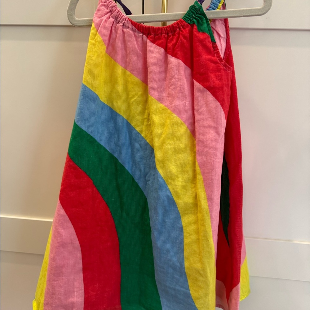 Mini Boden Red and Pink A-Line Dress Resort Wear